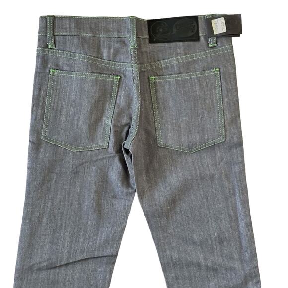 Cheap Monday Zip Low Dry Grey Skinny Stretch Jeans Size 28 x 32 NWT $69 - Picture 3 of 8